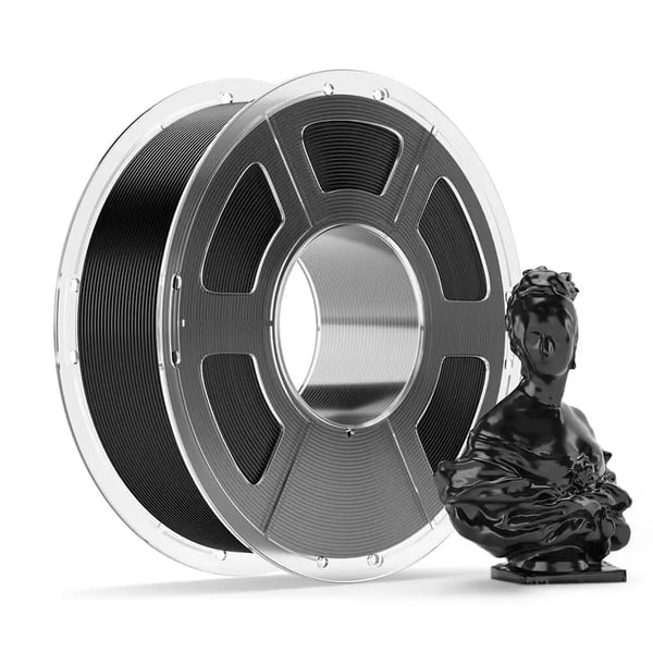 PETG 3D-printerfilament - 1,75 mm ±0,02 mm - Høj hastighed 30–600 mm/s - 1 kg spole - Dyse 230–250°C - Opvarmet bed 60–80°C - Blå