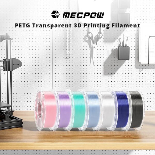 PETG - 3D-printerfilament - 1,75 mm ±0,02 - 1 kg - 30–600 mm/s - 230–250 °C - Varmebed 60–80 °C - Røgrå