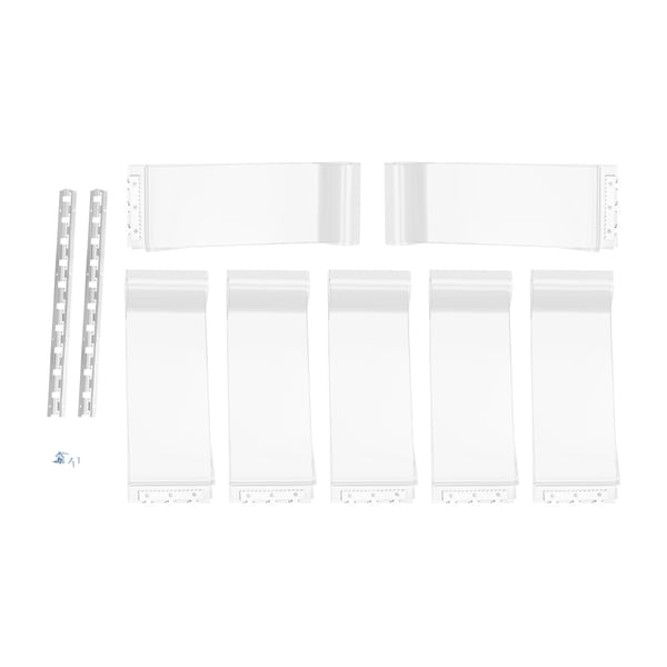 PVC strimmelgardin - Dørforhæng - 7 strimler - Samlet bredde 1,05 m - Tykkelse 2 mm - Boremonteret jernskinne - Transparent