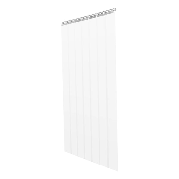 PVC strimmelgardin - Dørforhæng - 7 strimler - Samlet bredde 1,05 m - Tykkelse 2 mm - Boremonteret jernskinne - Transparent