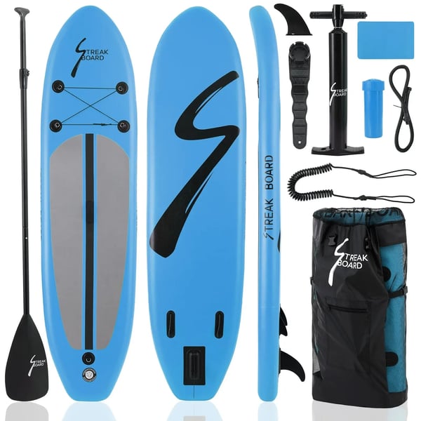 Oppustelig SUP-board - Stand Up Paddle Board - 305 cm - Anti-slip EVA-dæk - Enlagskonstruktion - Inkl. SUP-tilbehør - Indigoblå