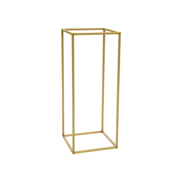 Blomsterstander - Metal søjlestativ - Sæt af 10 - 24×24×60 cm - Bærer 5 kg/stk - XL - Fritstående - Til bryllup & fest - Guld