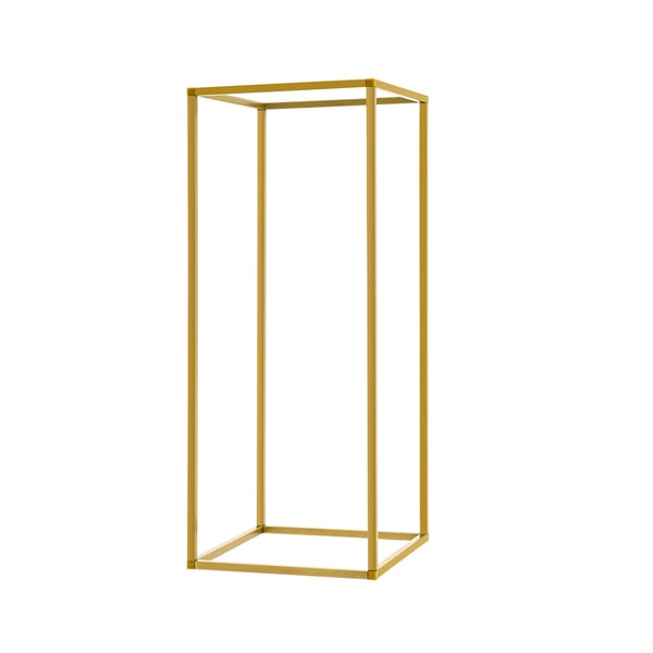 Blomsterstander - Metal søjlestativ - Sæt af 10 - 24×24×60 cm - Bærer 5 kg/stk - XL - Fritstående - Til bryllup & fest - Guld
