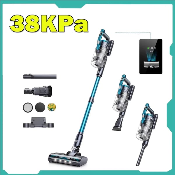 V60 - Johdoton varsi-imuri - 450 W - 38 kPa imuteho - Harjaton moottori - 55 min käyttöaika - Valkoinen