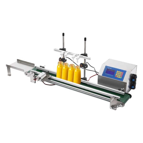 Nestetäyttökone - Automaattinen, 4 suutinta - Virtaus 4×3,2 l/min - Täyttökorkeus 4–25 cm - Pulloille 40–250 mm - 220 V 150 W - CE-hyväksytty