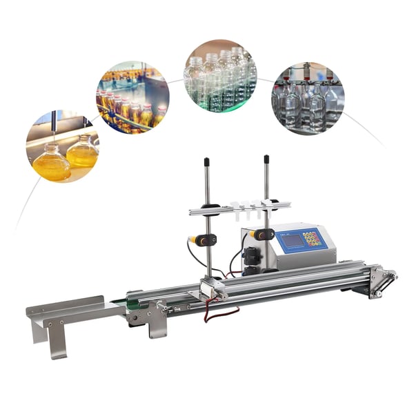 Nestetäyttökone - Automaattinen, 4 suutinta - Virtaus 4×3,2 l/min - Täyttökorkeus 4–25 cm - Pulloille 40–250 mm - 220 V 150 W - CE-hyväksytty