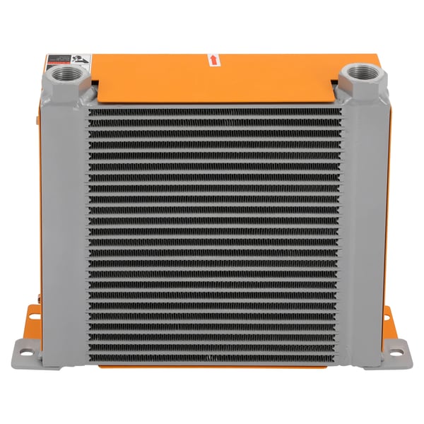 Hydraulisk oliekøler - AH1012T - DC 12V - 100 L/min - 120 W - ≤20 bar (2 MPa) - 6000 kcal/h - RC-gevind 2,54 cm - Gul