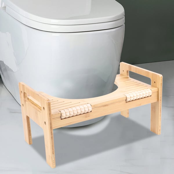 Toiletskammel, toilet fodstøtte, justerbar højde, fritstående, moderne design, Khaki