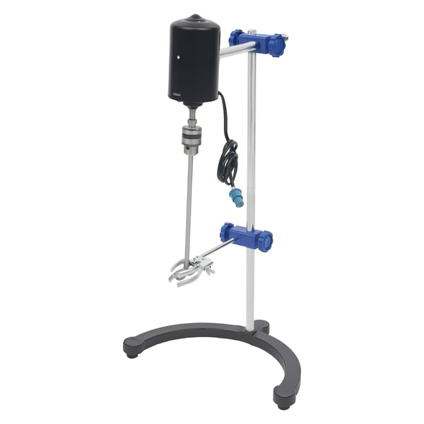 Sähköinen laboratoriosekoitin - Overhead-sekoitin, digitaalinen näyttö ja jalusta - 200 W - 200–2600 r/min - Ajastin 0–120 min - 220 V - EU-pistoke