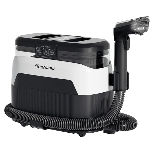 Damprenser - C6MAX dampmoppe - 1650 W - Damp ≥100°C - 12 kPa sugekraft - 1,25 l rent/snavset vand - Kemikaliefri - Hvid
