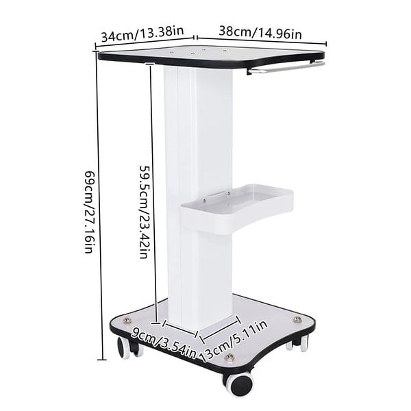 Kauneussalongin ABS-kärry - Salon trolley-223 - Pyörillä - Säilytys ja organisointi - Salongeille ja kylpylään - Kokoaminen vaaditaan - Laventeli