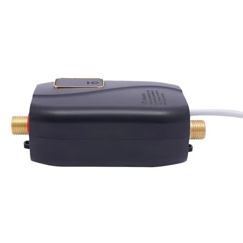 Vandvarmer - Elektrisk gennemstrømningsvandvarmer 3500 W - Kompakt design - LCD-display - Vægmonteret - IPX4 - Sort