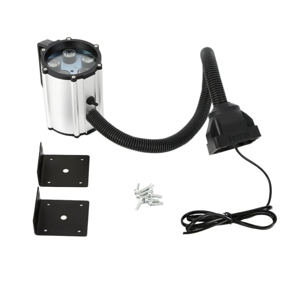 LED työpöytävalo - Hanhenkaulalamppu - 360° Taipuisa - Veden- ja pölynkestävä - 5W 110–220V AC - 5500–6500K Valkoinen - Varsi 50 cm - Musta