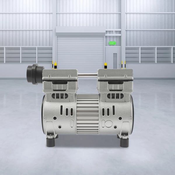 Kompressor - Oliefri luftkompressor - 750 W (1 hk) - 220 V - 145 l/min - 8 bar - 1400 omdr./min - 69 dB lavt støjniveau - Grå