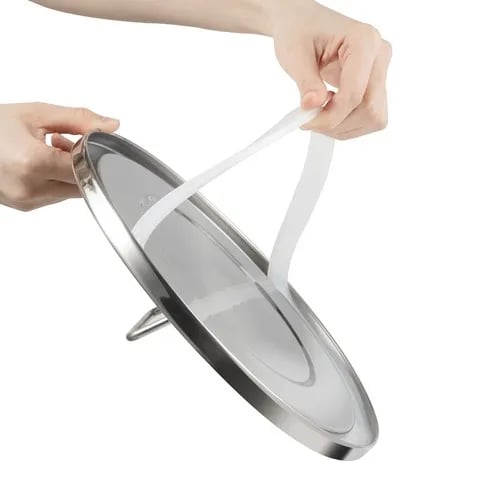 Madopbevaring - Lufttæt beholder 12 l - Rustfrit stål 304/201 - Silikoneforsegling - Lækagesikker - 28×25 cm - Sølv