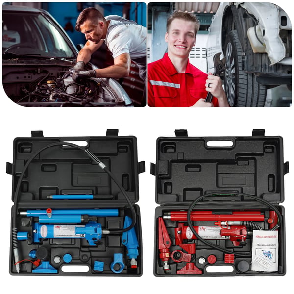 Hydraulinen korinkorjaussarja - Porta Power 4 t - 4000 kg kapasiteetti - Autokorjaamoon - Kuljetuslaukulla - Sininen