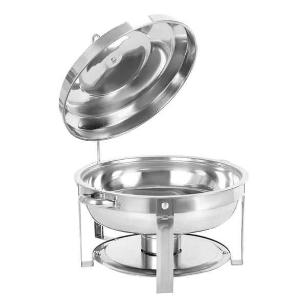 Chafing Dish Buffetvarmer - Sæt - Rustfrit Stål - 7,5 l Kapacitet - Låg & Spritbrænder - Bærbar - Let at Rengøre - Multifarvet
