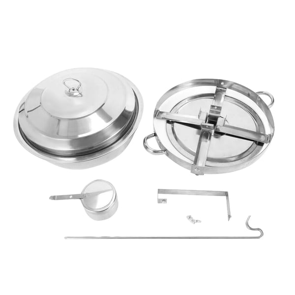Chafing Dish Buffetvarmer - Sæt - Rustfrit Stål - 7,5 l Kapacitet - Låg & Spritbrænder - Bærbar - Let at Rengøre - Multifarvet