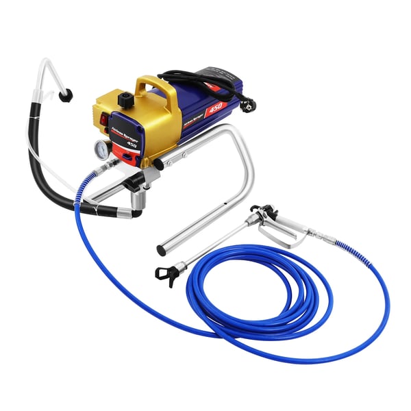 Airless maaliruisku - Sähköinen korkeapaineruisku - 1500 W - 220 V - 3300 PSI - 2,2 L/min - Kuparimoottori - EU‑pistoke - Sininen