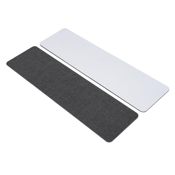 Trappetrinsmåtter - Selvklæbende - 15-pak - Skridsikker - Støjdæmpende - 20,3×76 cm - 6,5 mm - Polyester + TPR - Grå