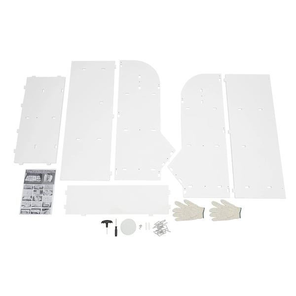 Legetøjsreol - Åben bog- og legetøjsopbevaring - 4 Rum - PVC Plade - Maks. Belastning 100 kg - Hvid