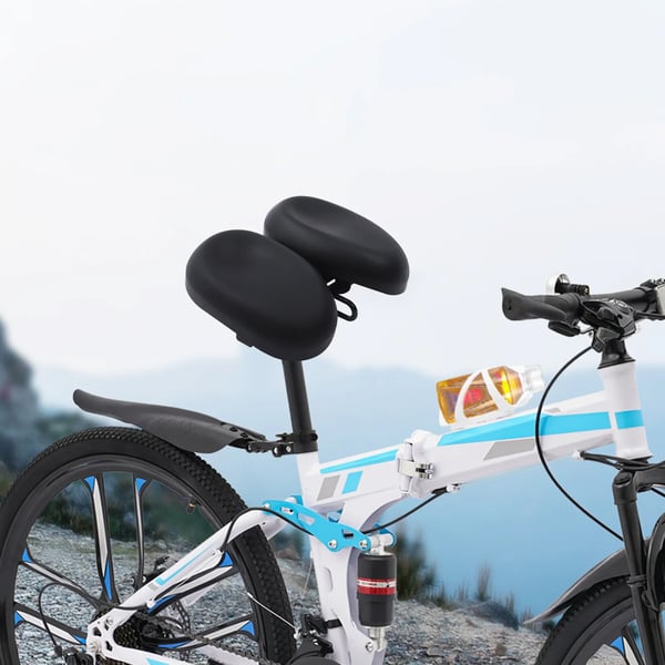 Pyörän satula - Nenätön MTB-satula - Ergonominen - Iskua vaimentava - Vedenpitävä PU-pinta - Hengittävä - Unisex