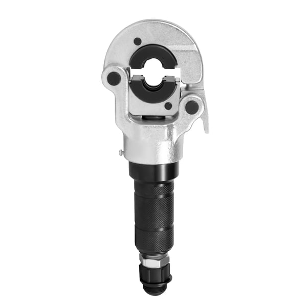 Hydraulisk presstang/krimpetang - 6 t sæt - 9 bakker - 360° drejehoved - Manuel pumpe - Til kobber/aluminium/PEX-rør - Gul