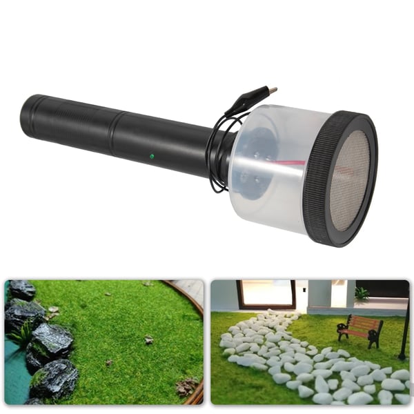 Staattisen ruohon levitin - Mini flockauslaite - 5000 V lähtöjännite - DC 3 V - 2×AA-paristot (ei sisälly) - Liukumaton kahva - ABS - Musta