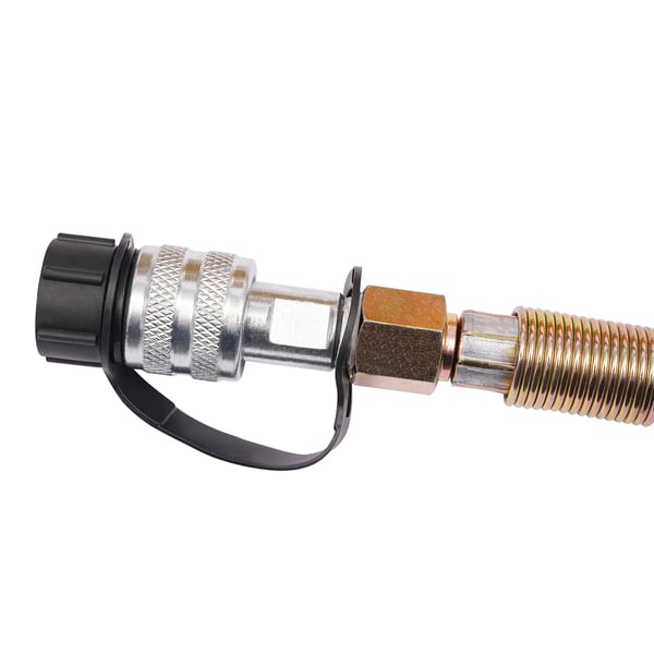 Hydraulisk håndpumpe - CP-700 manuel oliepumpe - Max 700 bar (10153 psi) - 1,9 m slange med manometer - 2-trins 13/2,3 cc/slag - Støbejern - Guld