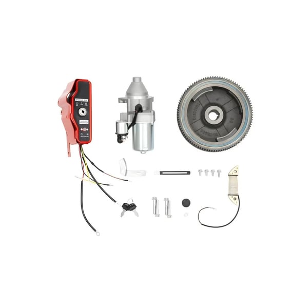 Elektriskt startkit - GX390 11–13 hk - Ersätter 31100-ZE3-701/700, 31210-ZE3-023 - Generator/högtryckstvätt/gräsmaskin - Aluminium/järn - Svart