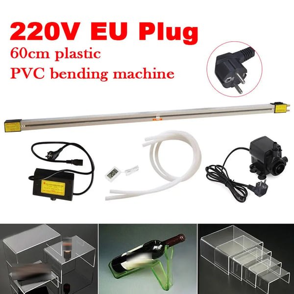 Akrylbukker - Plastbukkemaskine - 220 V - 1–6 mm - Til PVC/Akrylglas - Til Skiltefremstilling - CE-godkendt