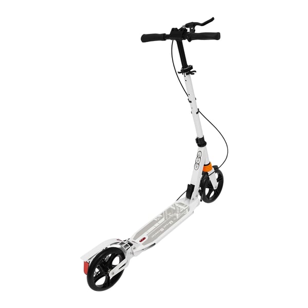 Løbehjul til voksne - Kick Scooter - Sammenklappeligt - Bæreevne 100 kg - Justerbar højde 91–107 cm - PU-hjul - Hvid