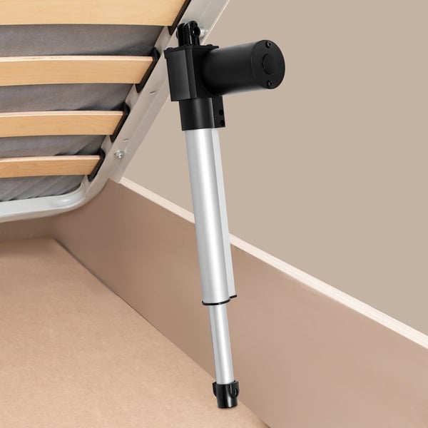 Sähköinen lineaaritoimilaite - Nostinsylinteri - Isku 230 mm - 6000 N - 5 mm/s - DC 24V 2,3A - 220 V EU-pistoke 60 W - IP44 ≤50 dB - Hopea
