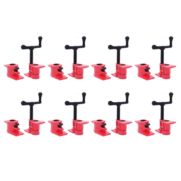 Rørtvinge/Rørklemme Sæt - Trælimning - 8-pak - Til 26,5 mm rør (≈1,9 cm) - Jern - Sølv