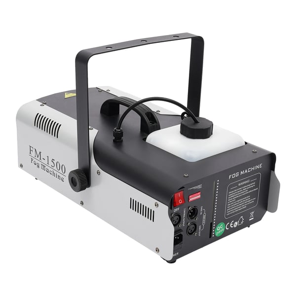 Savukone lavalle ja DJ:lle - 1500W DMX512 - Langaton kaukosäädin - LED-efektit - Kantama 2–3 m - 90–240V EU-pistoke - Kannettava - Musta