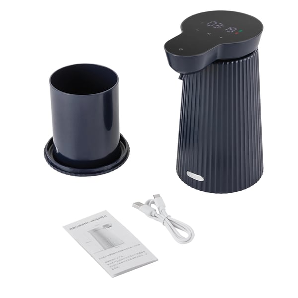 Berøringsfri sæbedispenser - Automatisk skumdispenser - Beholder 500 ml - Genopladelig 2 t - Sensor 3–6 cm - Hurtig dosering 0,25 s - Safirblå