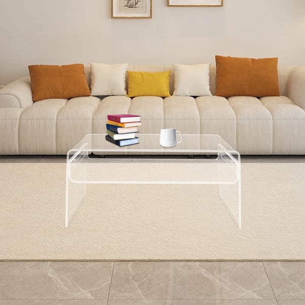 Sofabord i akryl - Stuebord - Moderne Design - Minimalistisk Stil - Sidebord - Gennemsigtig