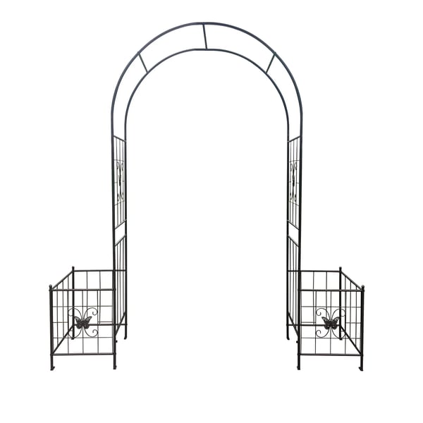 Havebue/Rosebue - Espalier - Metal - Højde 2,18 m - XL - Til Klatreplanter & Bryllup - Sort