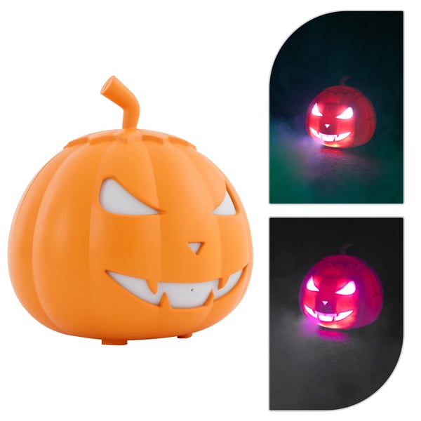Halloween-kurpitsa - Savukone Sumukone Mini - 800 W - RGB LED - Langaton Kaukosäädin - Oranssi