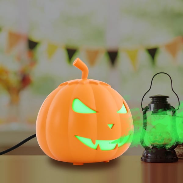 Halloween-kurpitsa - Savukone Sumukone Mini - 800 W - RGB LED - Langaton Kaukosäädin - Oranssi