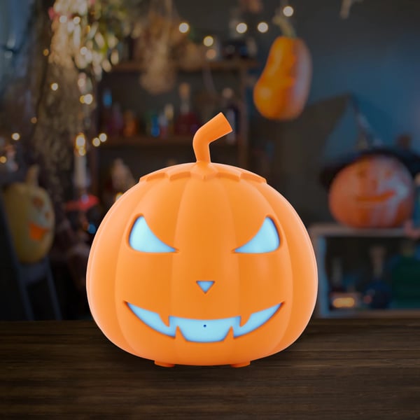 Halloween-kurpitsa - Savukone Sumukone Mini - 800 W - RGB LED - Langaton Kaukosäädin - Oranssi