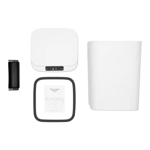 Berøringsfri Skraldespand/Affaldsspand - Affaldsspand 16 L - Automatisk Sensor - Stille Låg - LED-lys - 21.5×20.5×34 cm - Hvid