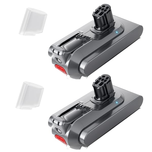 Vara-akku V12 Detect Slim - Pölynimurin akku - 25,2 V 6000 mAh - 2 kpl, laturi mukana - Vaaleanvihreä