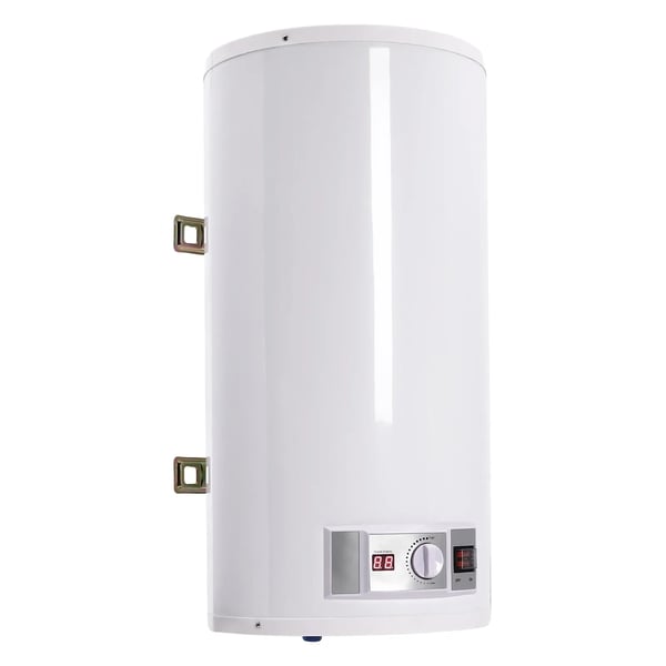 Elektrisk vandvarmer / varmtvandsbeholder - Vægmonteret - 50 l - 2000 W - Rustfrit stål - Digitalt display - Sikker og energieffektiv - Hvid