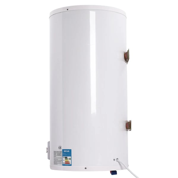 Elektrisk vandvarmer / varmtvandsbeholder - Vægmonteret - 50 l - 2000 W - Rustfrit stål - Digitalt display - Sikker og energieffektiv - Hvid