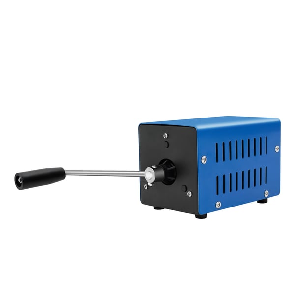 Håndsvinget Generator - F20 - 20 W Nødstrøm - USB-opladning - 3–28 V Multispænding - Til Udendørs/Camping - Blå