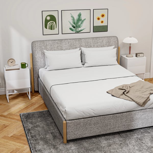 Sängbord - Nattduksbord - Modern marockansk stil - Sovrumsmöbel - 40 x 30 x 55 cm - Vit