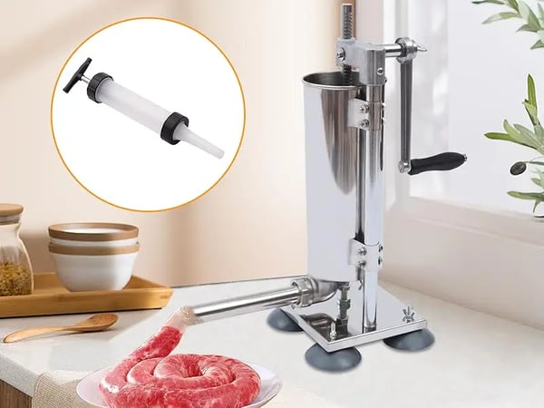 Pølsestopper - Manuel Vertikal 3 l - Rustfrit Stål - Pølsefylder