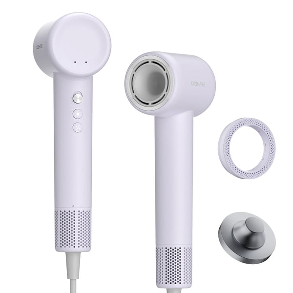 HD21 - Mini hårtork/hårfön - 25W - 110 V - Snabb torkning - Negativa joner - EU-kontakt - Lila