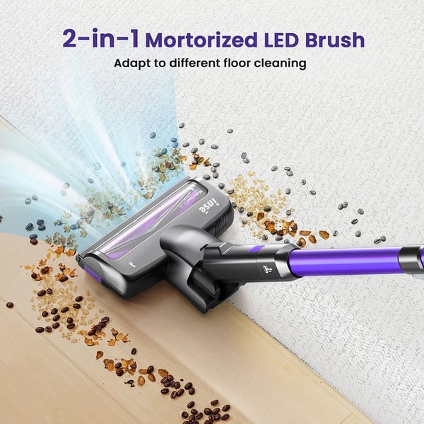 Ledningsfri stavstøvsuger - S7P - 26 kPa sugekraft - 265 W motor - Op til 45 min driftstid - LED-display - Selvstående - HEPA-filtrering - Hvid